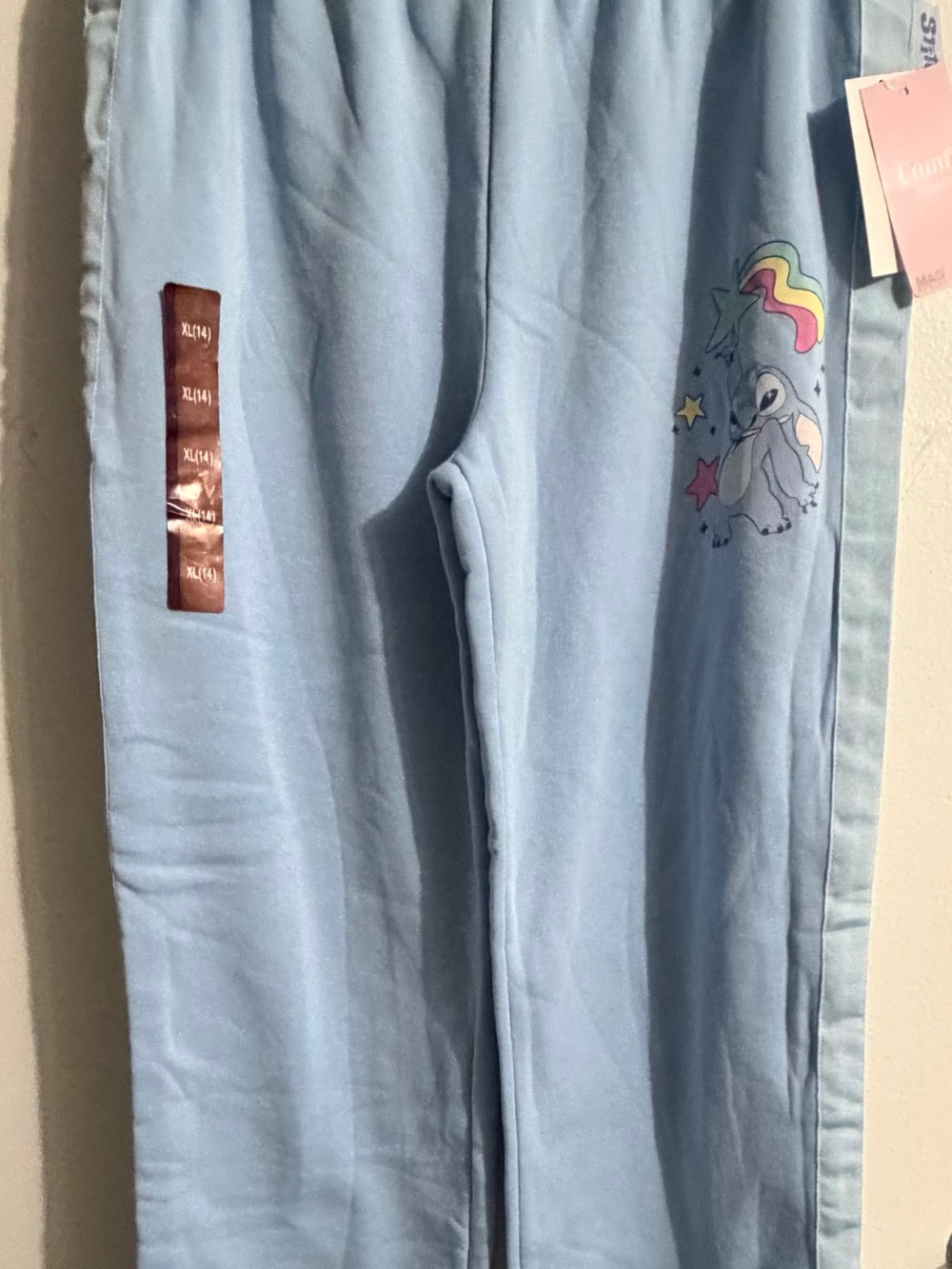 Kids Light Blue Stitch Print lounge Pants
